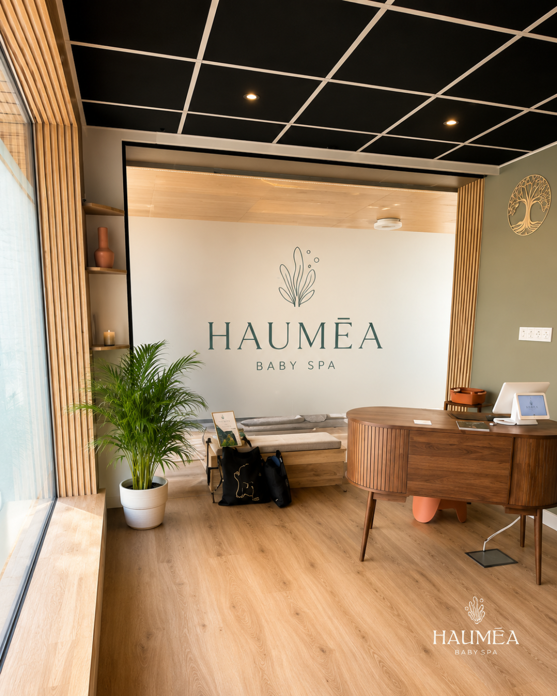 L'accueil de l'institut, rue Amadéo — Hauméa Baby Spa Clermont-Ferrand